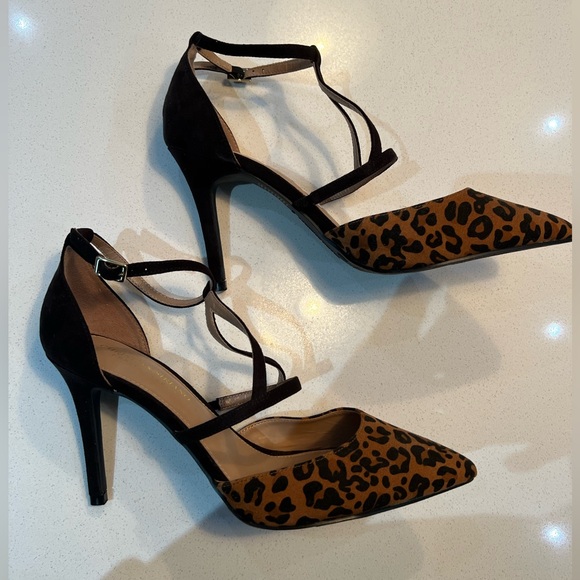 Black and leopard Christian Siriano heels. Size 9.5 - Picture 5 of 7